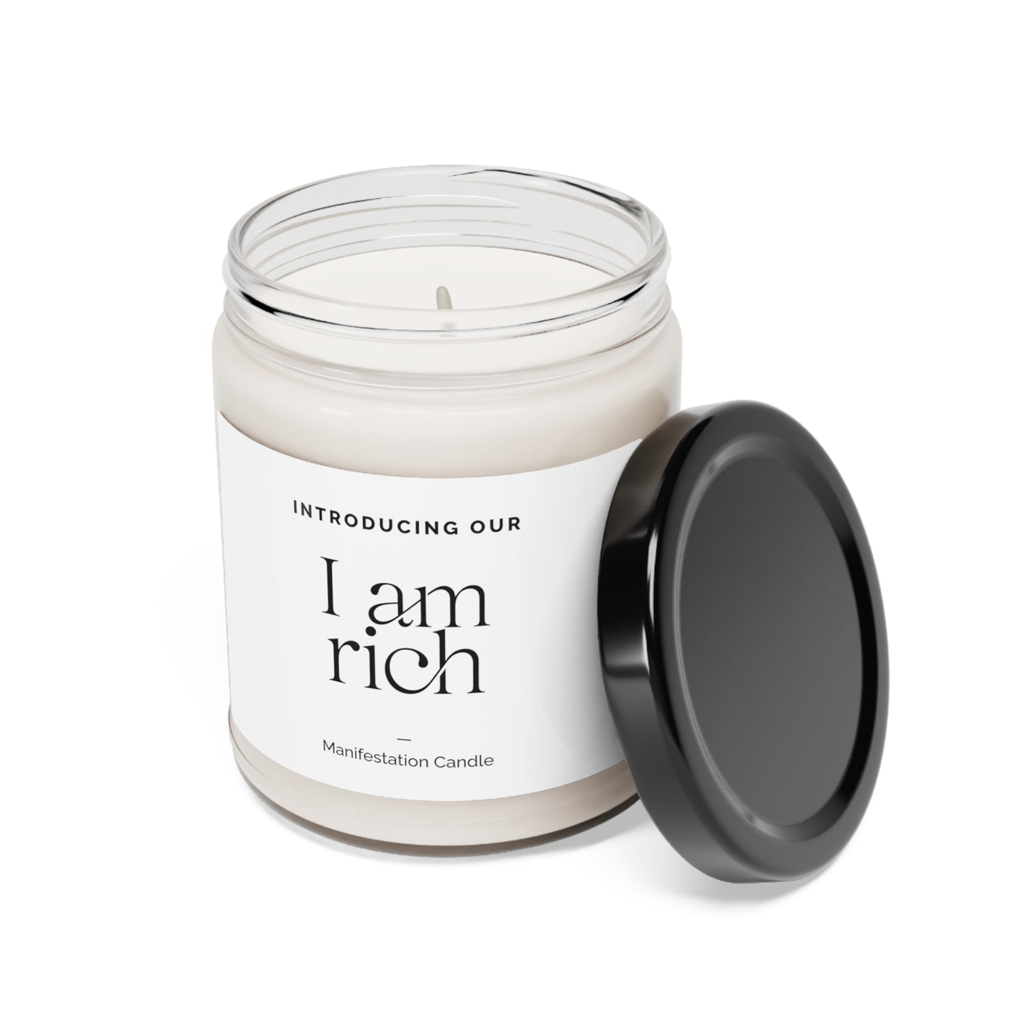 I Am Rich Manifestation Scented Soy Candle, 9oz