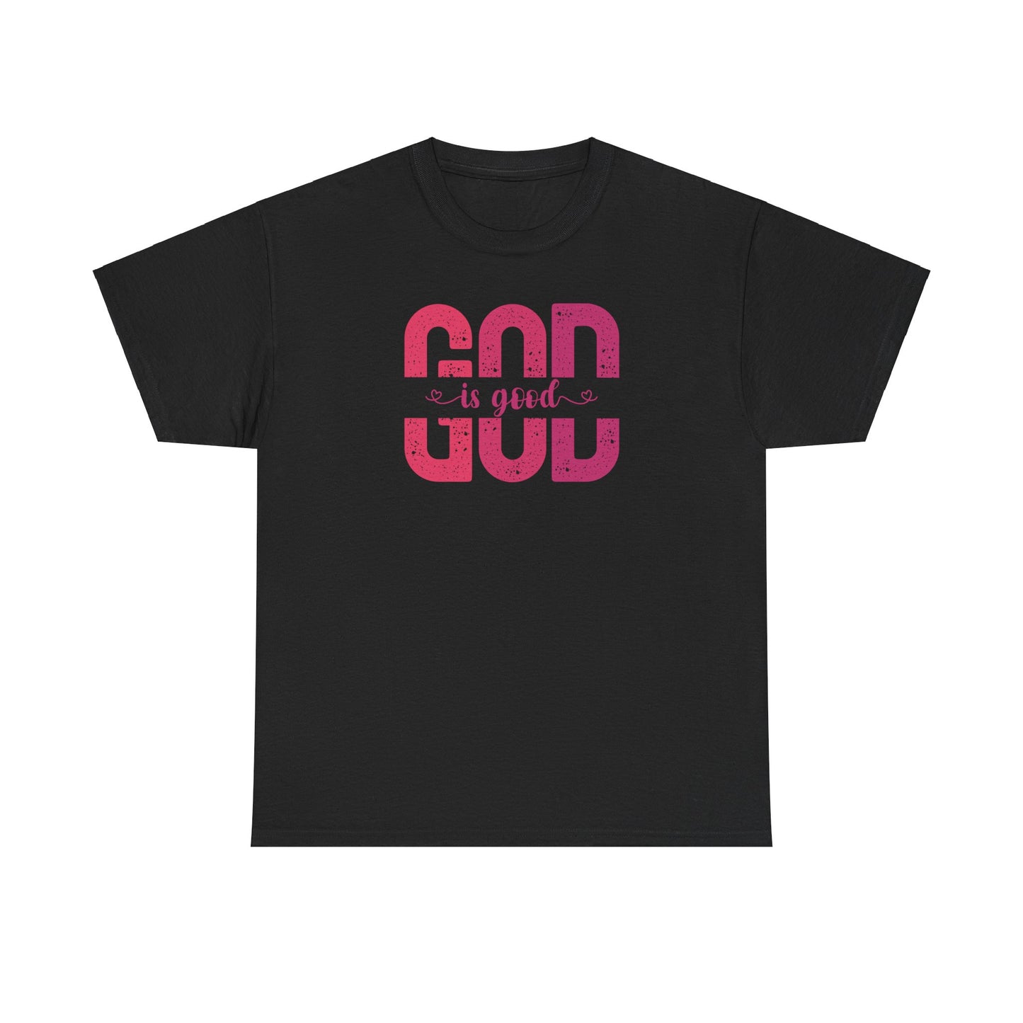 God is Good with pink hues (Gildan 5000 T-Shirt) for women and men