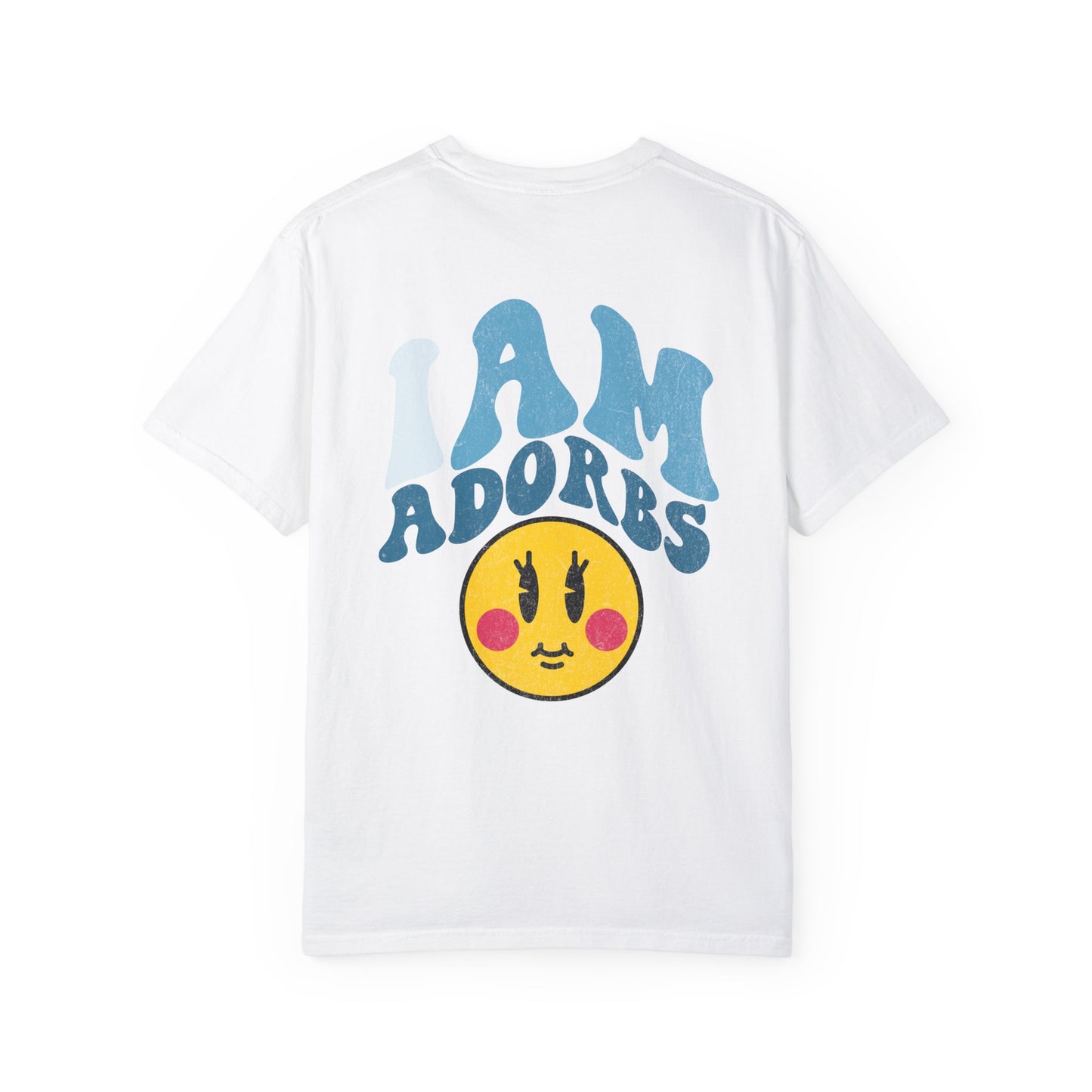 I Am Adorbs with blue hues (Comfort Colors 1717 T-Shirt) for women and men
