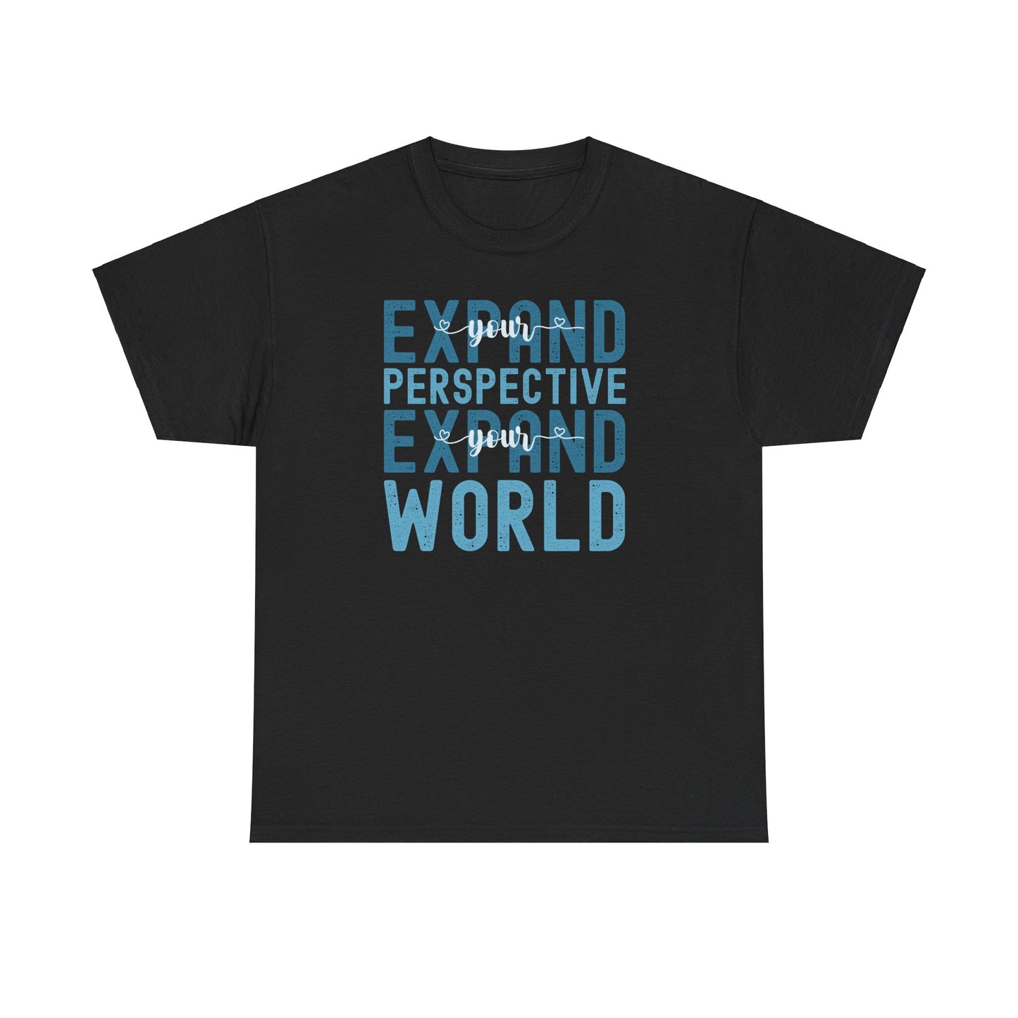 Expand Your Perspective Expand Your World with blue hues (Gildan 5000 T-Shirt)for woman and men