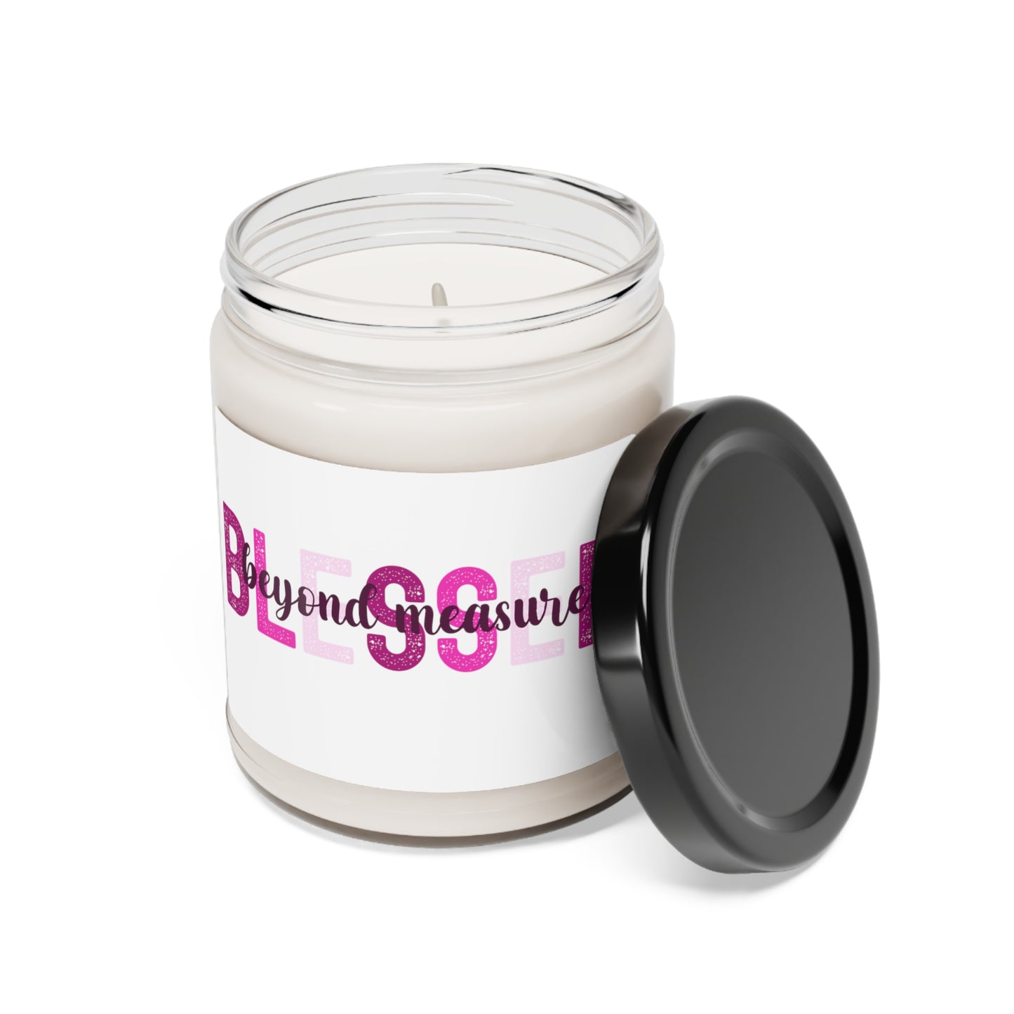 Blessed beyond Measure in dark pinkScented Soy Candle, 9oz