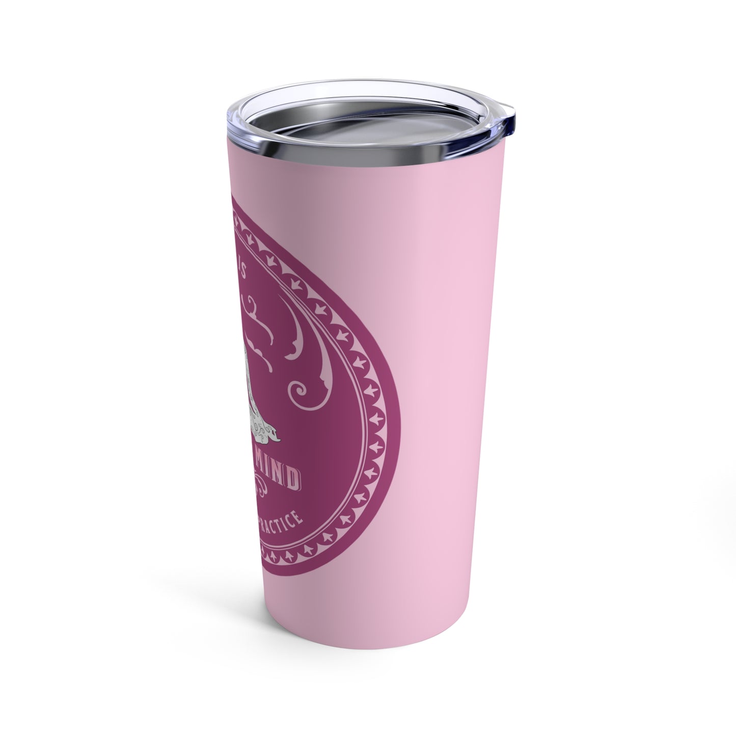Coffee is my Presence Practice with Pink Hues, insulated, stainless steel, Tumbler 20oz