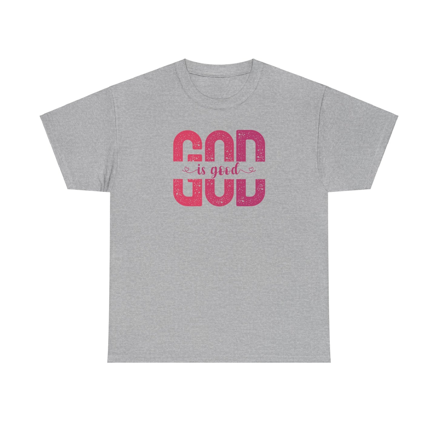 God is Good with pink hues (Gildan 5000 T-Shirt) for women and men
