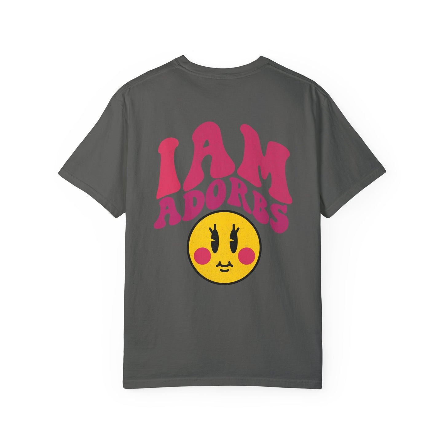 I Am Adorbs with pink hues (Comfort Colors 1717 T-Shirt) for women and men