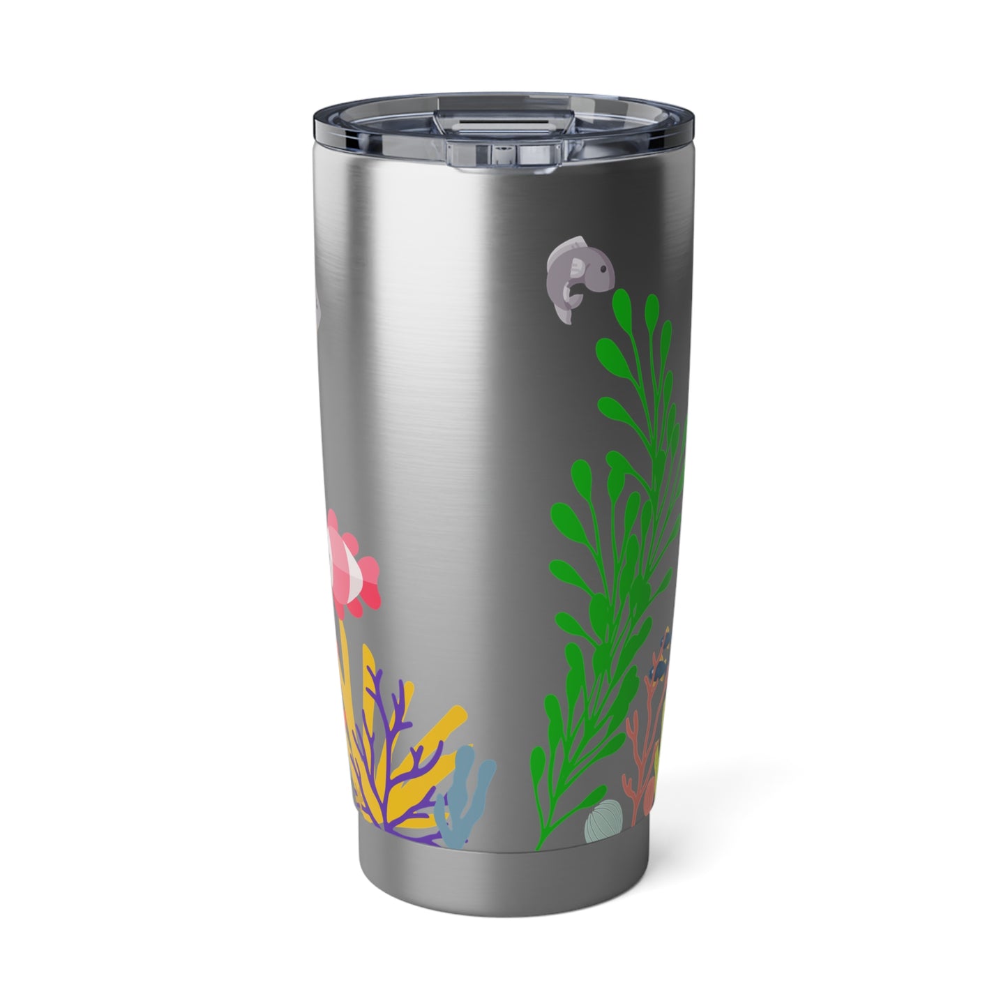 Stainless steal inside and out. Coral reef 20oz tumbler