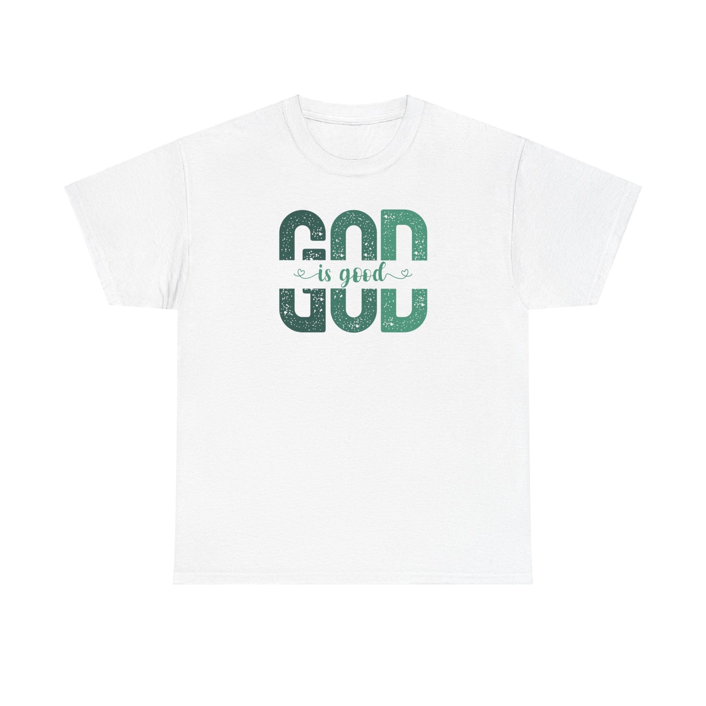 God is Good with green hues (Gildan 5000 T-shirt) for women and men