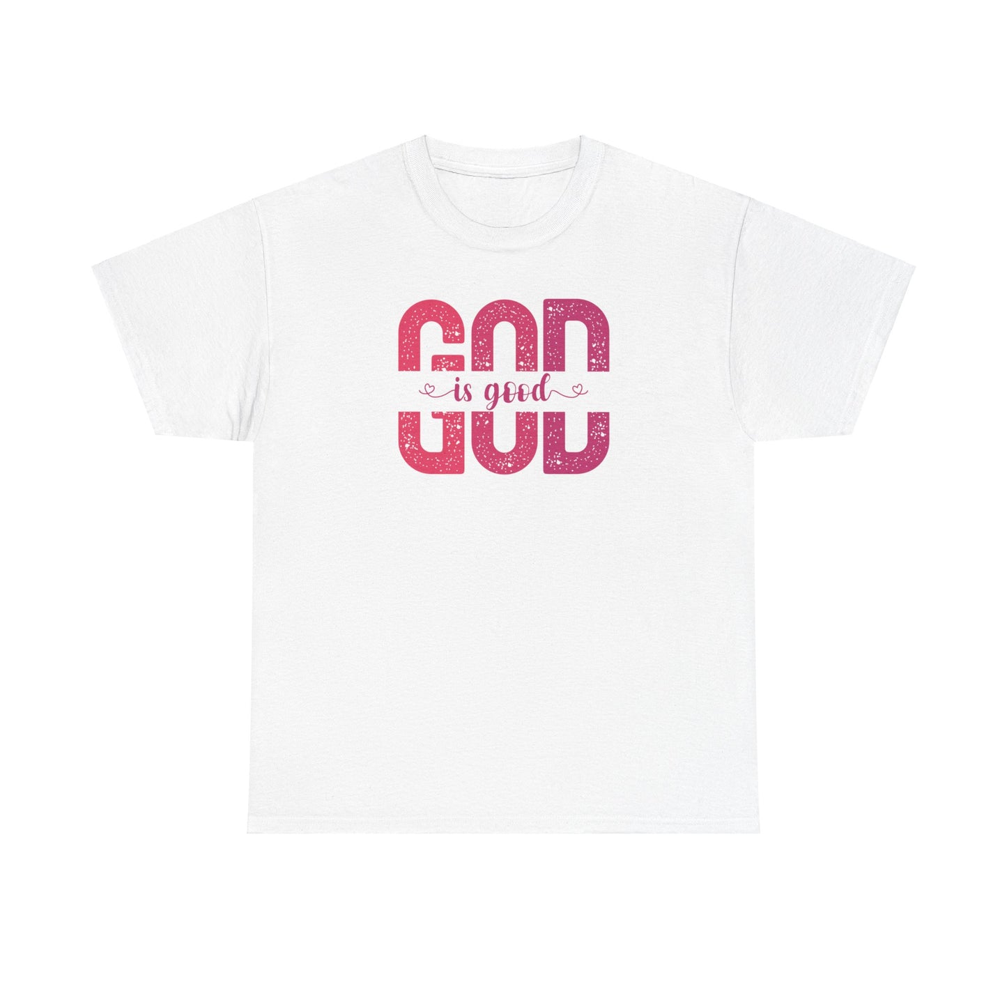 God is Good with pink hues (Gildan 5000 T-Shirt) for women and men