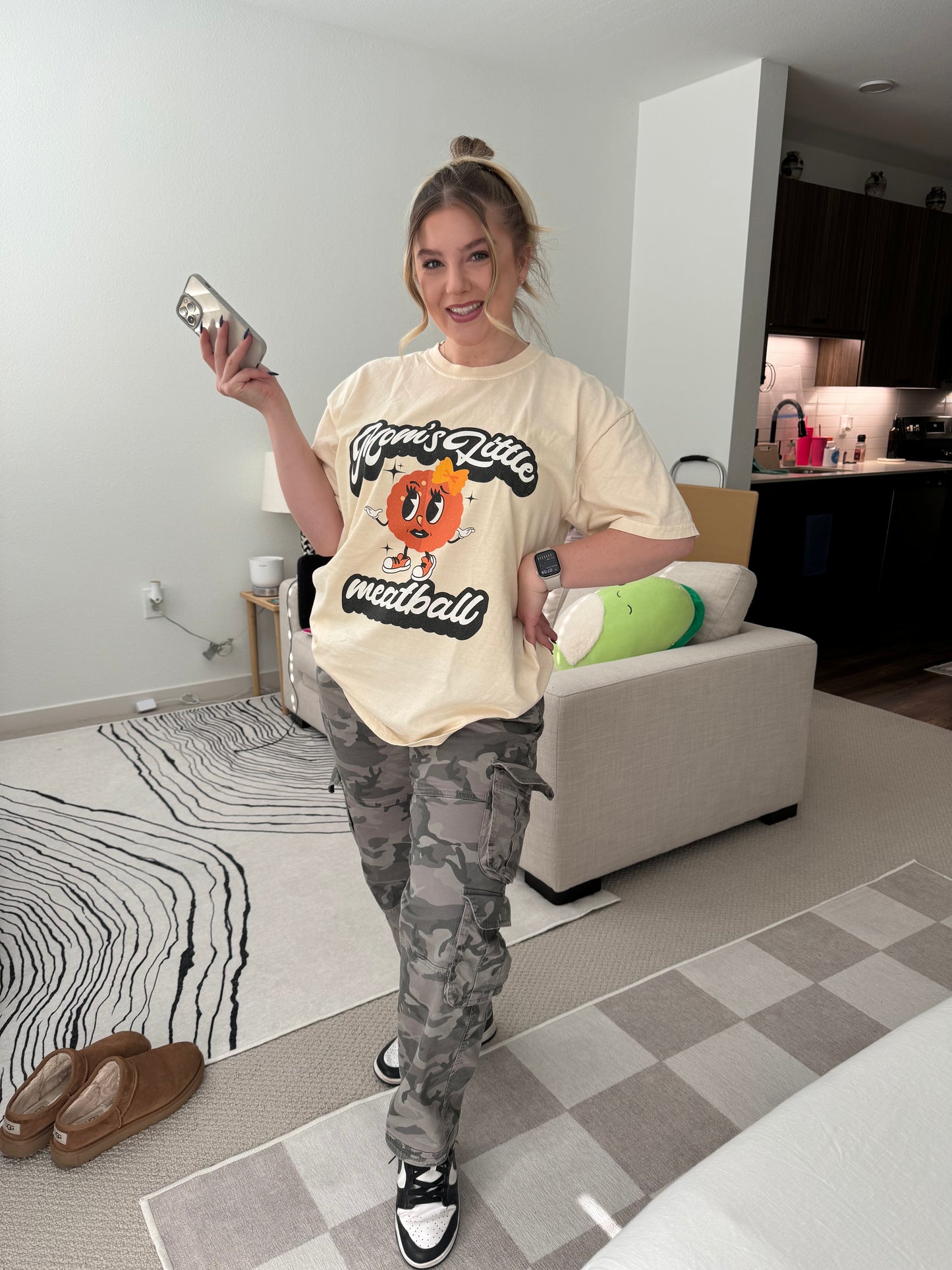 Mom's Little Meatball (Comfort Colors 1717 T-Shirt) for women